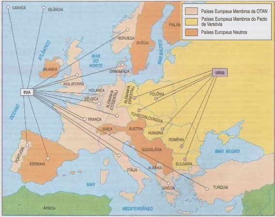 O controle dos países na Guerra Fria