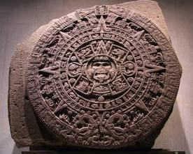 Escultura de um calendário asteca