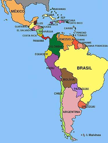 Mapa da América Latina