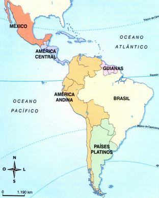 Mapa da América Latina