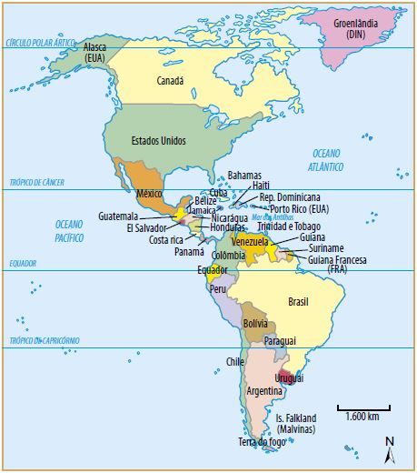 25 Hermoso Mapa Continente Americano Paises Y Capitales