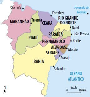 Tudo sobre a Região Nordeste - Geografia do Brasil - Cola da Web