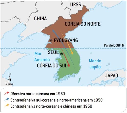 Fases da Guerra da Coreia.