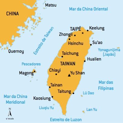 Mapa de Taiwan