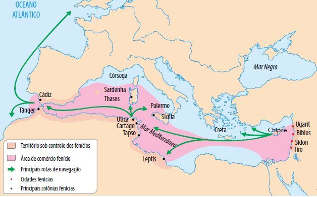 Mapa da Fenícia.