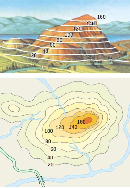 Mapa topográfico.