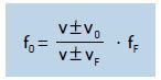 Equação do efeito Doppler.
