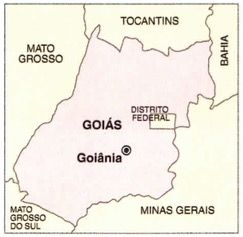 Mapa de Goiás.