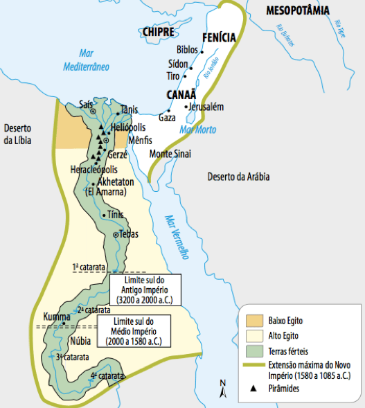 Mapa da civilização egípcia