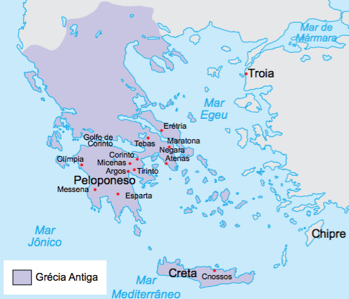 Mapa da Grécia Antiga