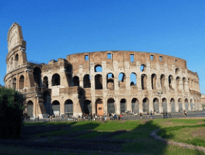 Arquitetura do Coliseu de Roma.