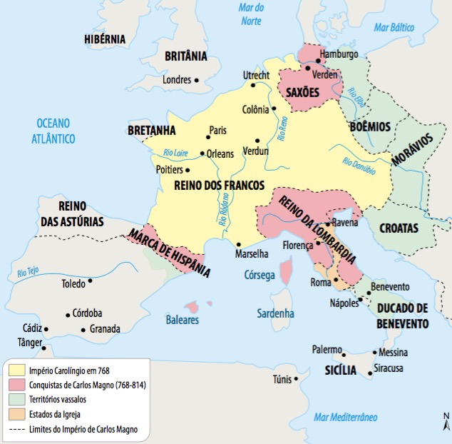 Mapa do Império Carolíngio