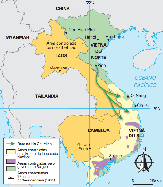 Mapa do Vietnã.