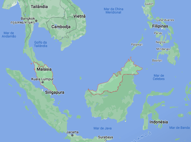 Mapa da Malásia