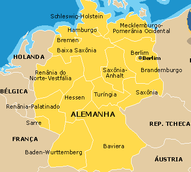 Mapa Alemanha