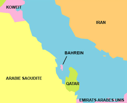 Mapa de Bahrein