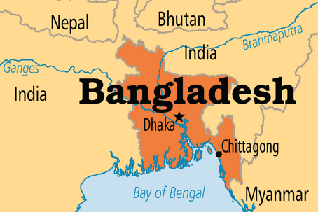 Mapa de Bangladesh