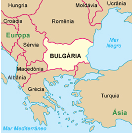 Mapa de Bulgária