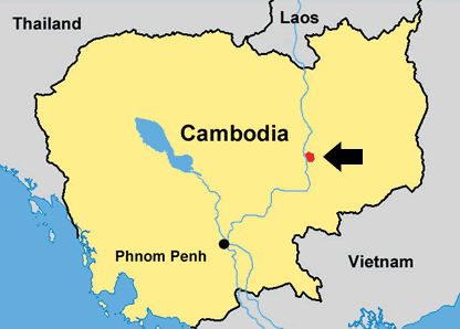 Mapa de Camboja