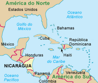 Mapa da Nicarágua