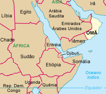 Mapa de Omã