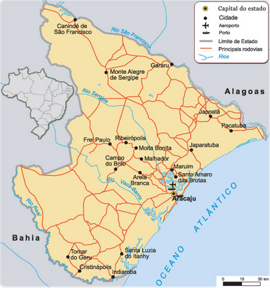 Mapa de Sergipe