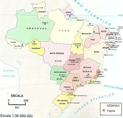 Mapa com escalas cartográficas