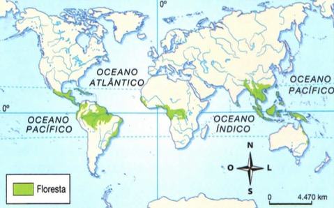 Ocorrência das florestas 