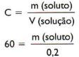 Cálculo da concentração das soluções