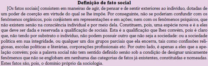 Definição de fato social