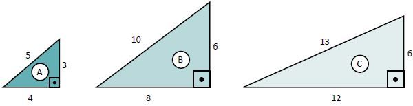 Exercício sobre o teorema de Pitágoras.