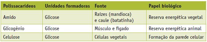 Carboidratos polissacarídeos.