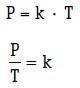 Fórmula da transformação isocórica.
