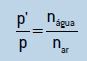 p’/p = n água/n ar