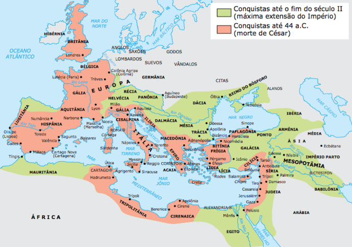 Mapas do Império Romano após as guerras púnicas.