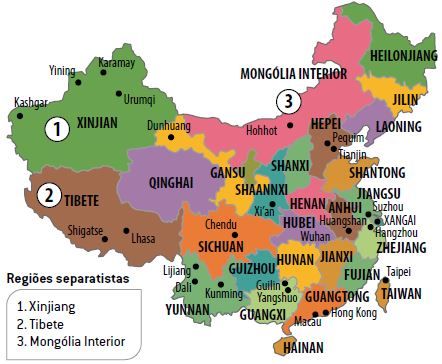 Mapa da China.