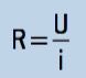 Fórmula da resistência elétrica: R = U/i