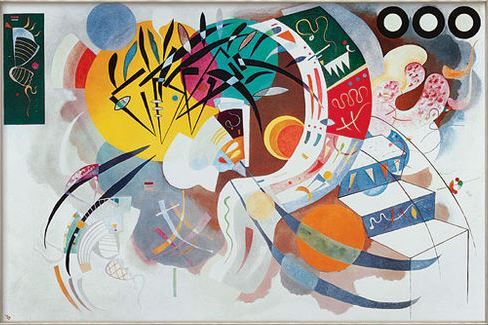 Quadro da arte abstrata cheio de rabiscos de Kandinsky