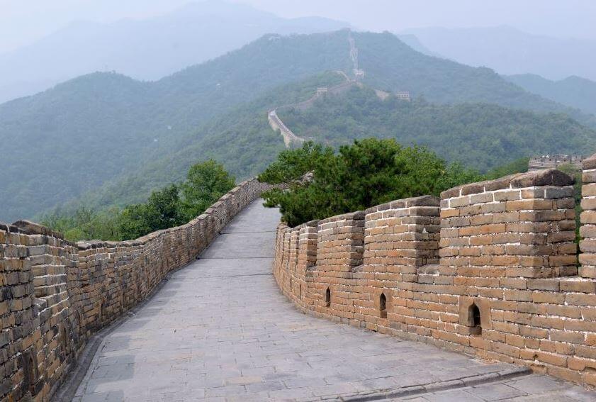 Foto tirada em cima da Muralha da China 