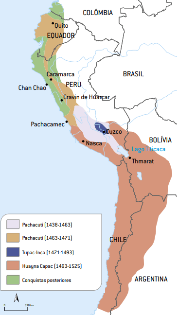 Mapa do Império Inca.