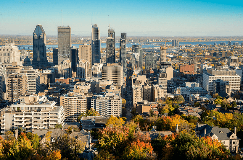 Foto aérea de Montreal.