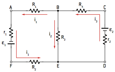 Exemplo de um circuito com mais de uma malha