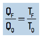 Qf / Qq = Tf / Tq