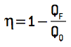 n = 1 - Qf / Qq