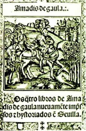 Capa da primeira edição espanhola de Amadis de Gaula, de 1508.