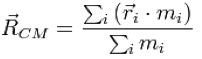 Equação do centro de massa