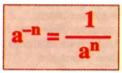 Potência de base a e expoente negativo
