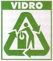 Símbolo de reciclagem do vidro