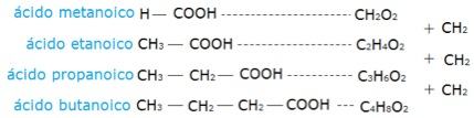 Série homóloga dos ácidos carboxílicos